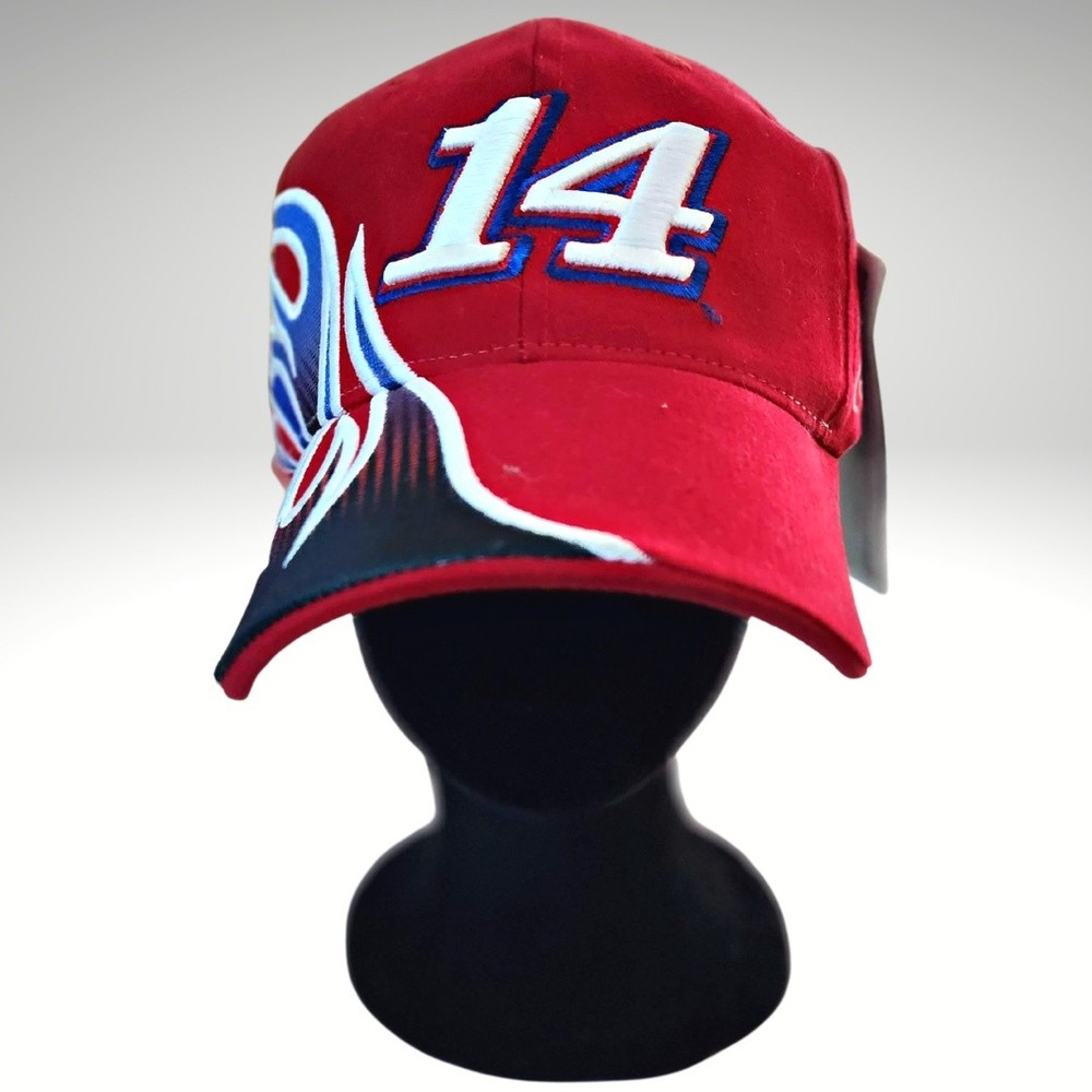 Chase Authentics Old Spice Hat - Tony Stewart - Red Blue Flames - NASCAR Cap New